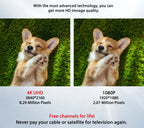 6000 Miles Digital TV Antenna - 39DBI Amplified HDTV for 4K 1080P Indoor/Outdoor Use, Waterproof Design for Strong Signal Reception