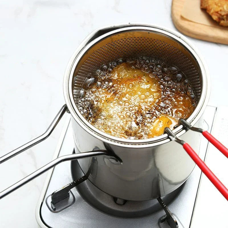 304 Stainless Steel Deep Frying Pot | Durable, Multi-Functional & Ideal for Frying Chicken, Tempura & More