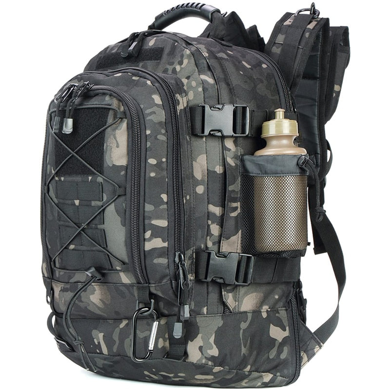 60L Military Tactical Backpack - Expandable Waterproof Rucksack for Camping, Hiking, Travel & Outdoor Adventures
