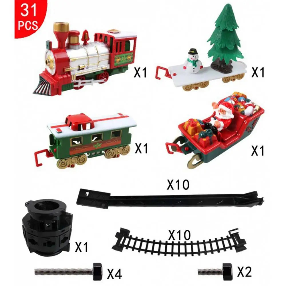Christmas Electric Train Set | Realistic, Easy to Assemble & Safe for Kids, Perfect for Christmas Tree Decoration