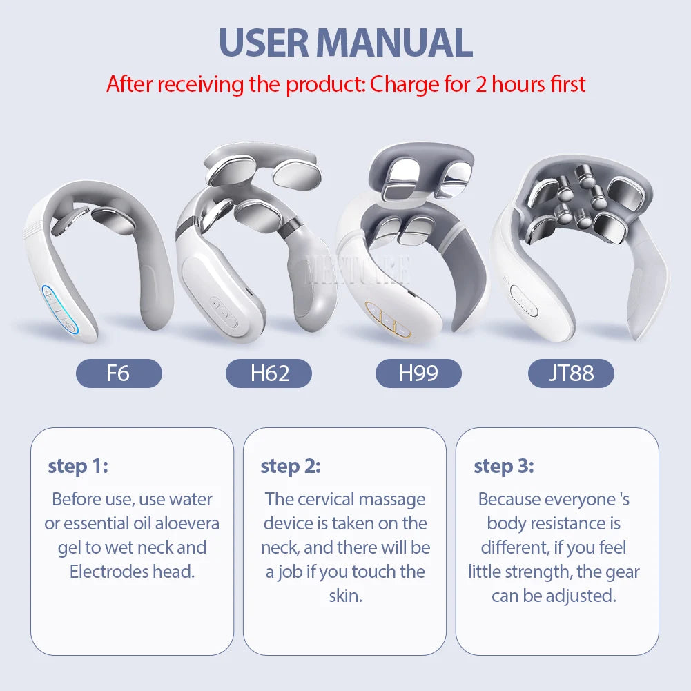 TENS Neck Massager – Wireless Muscle Stimulation | Portable & Rechargeable