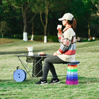 Collapsible Camping Stool - Portable Folding Stool for Outdoor Activities, Hiking, Fishing, and Travel