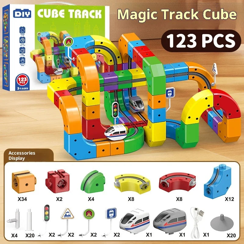 Stem Racing Model Block STEM Racing Track Set – 51/81 Piece Construction Kit – TheVorTech