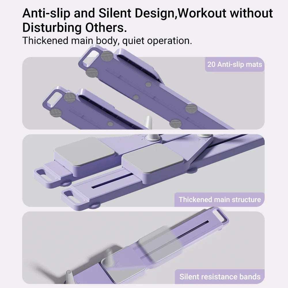 2-in-1 Ab & Ski Board | Core Sculpting, Resistance Bands & Compact Design for Home Gym Workouts