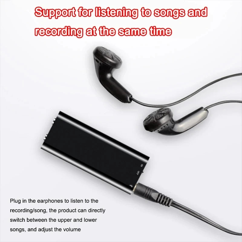 Voice Activated Recorder – Mini Audio Device | Rechargeable Battery