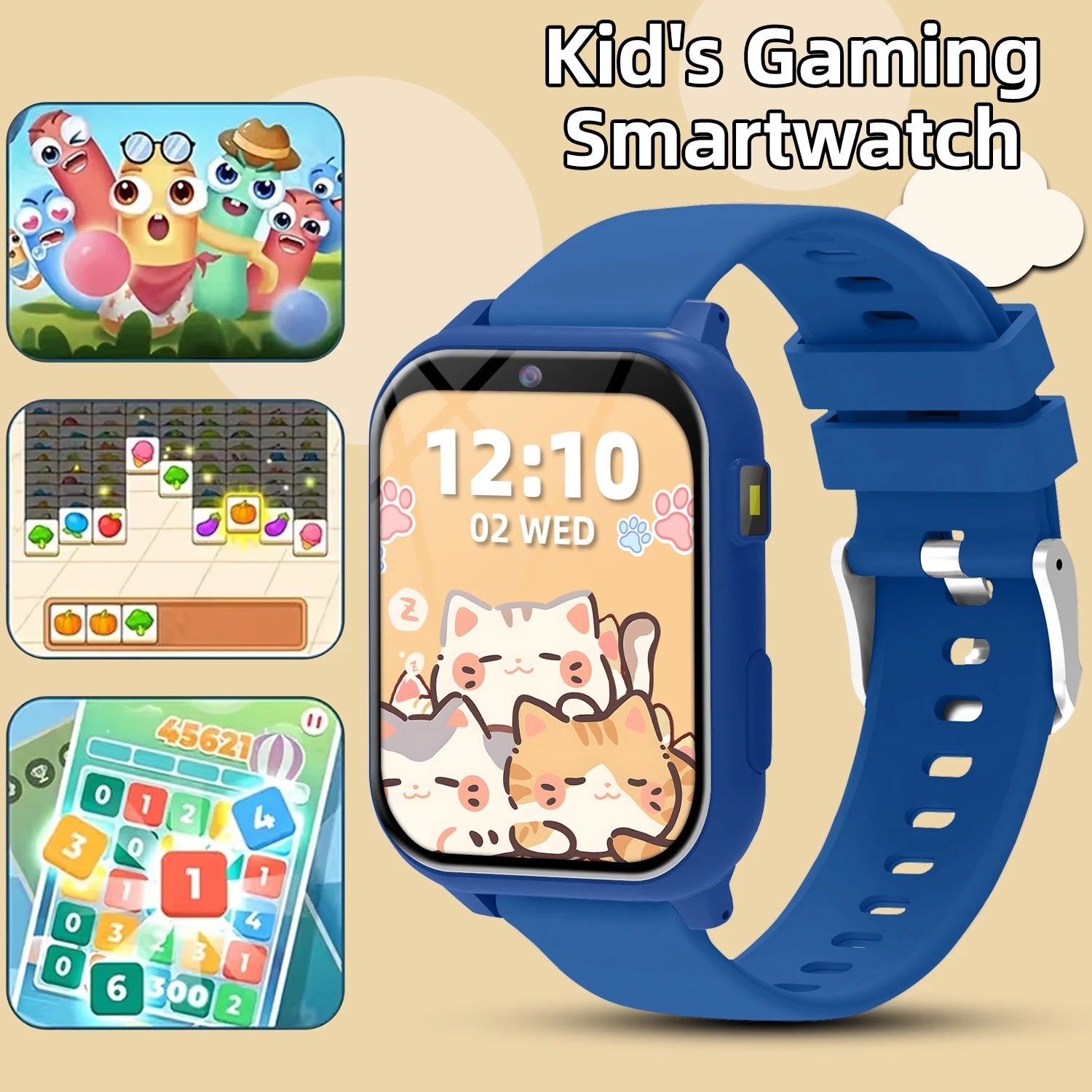 Smart Watch for Kids – Alarm, Countdown & Flashlight | 1.83" Touchscreen