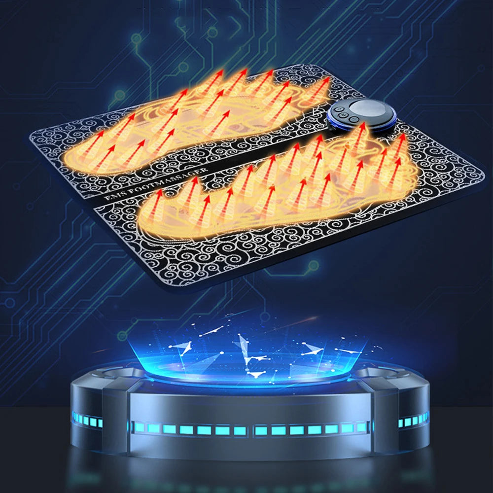 EMS Foot Massager Mat – 8 Modes & 19 Levels | Rechargeable