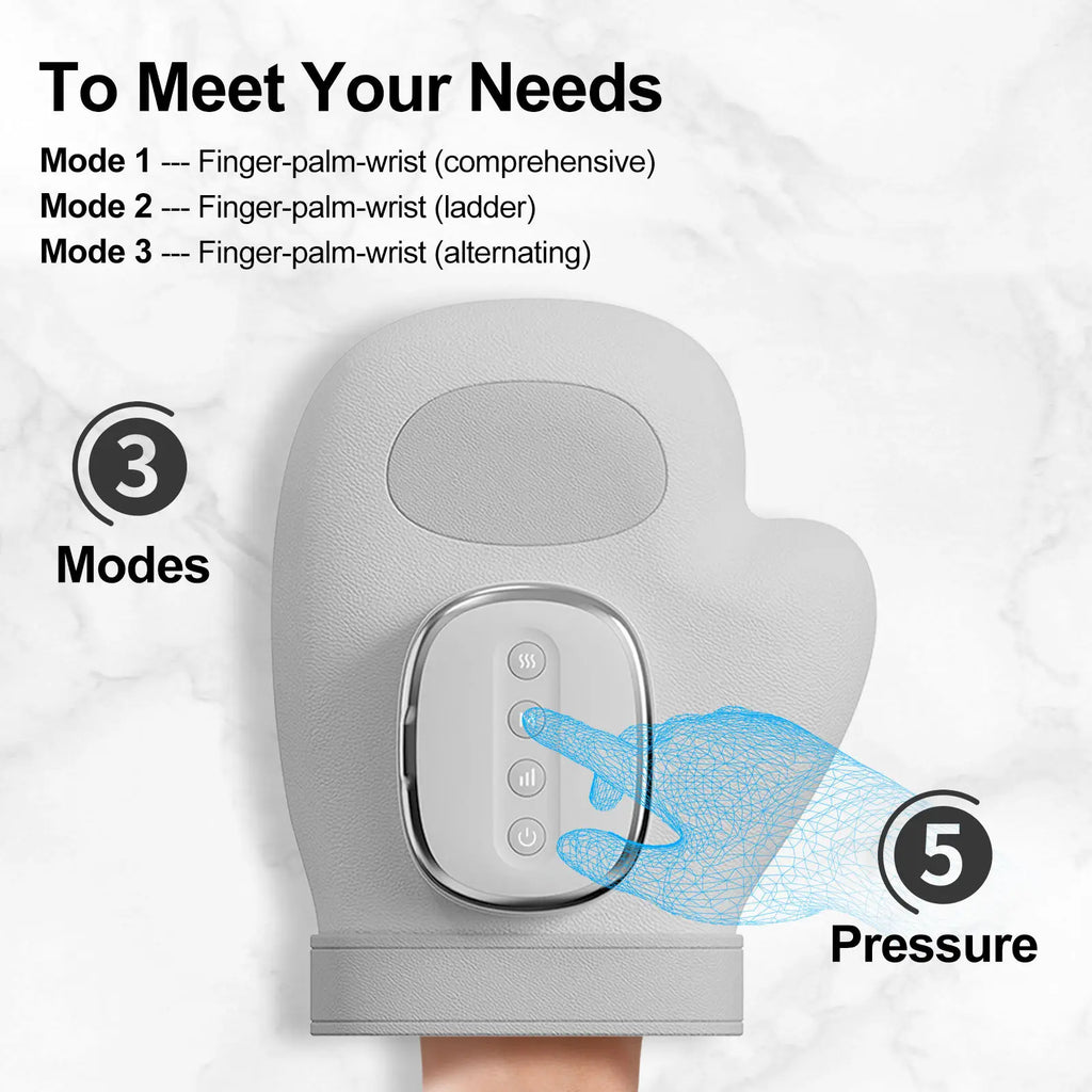 Hand Massager with Heat – Improves Circulation | Rechargeable 2000mAh