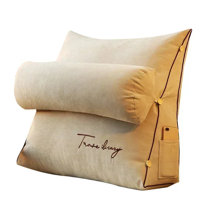 Backrest Pillow for Bed – Support for Reading & TV | Compact Design