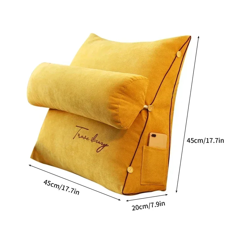 Backrest Pillow for Bed – Support for Reading & TV | Compact Design