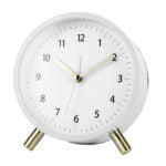 Scandinavian Silent Table Clock | Battery-Operated, Metal Frame & Ideal for Home Decor