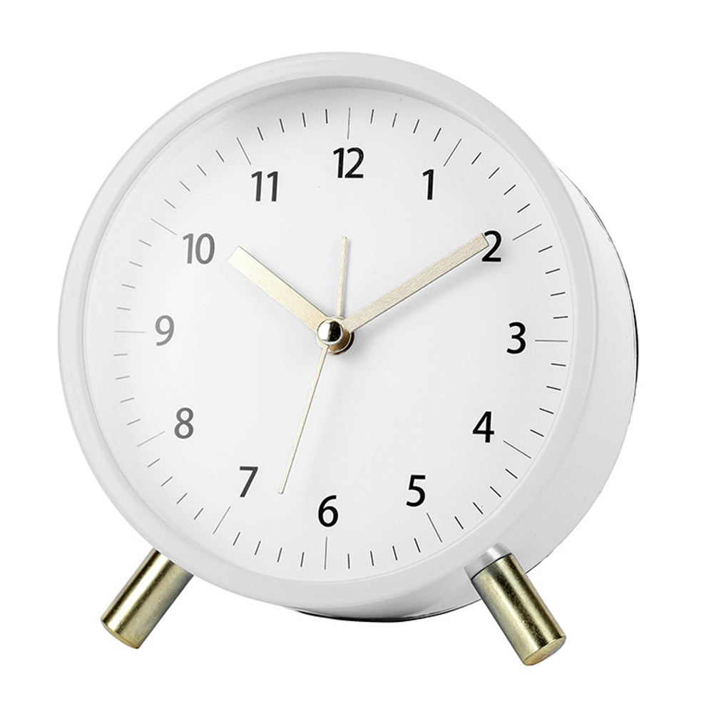 Scandinavian Silent Table Clock | Battery-Operated, Metal Frame & Ideal for Home Decor