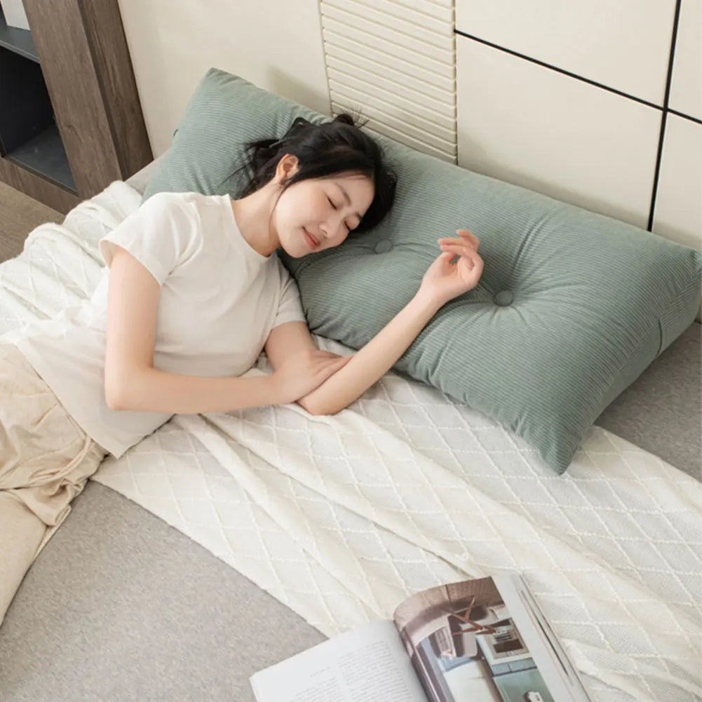 Bed Wedge Pillow – Long Upright Back Support | Corduroy Cover
