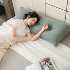 Bed Wedge Pillow – Long Upright Back Support | Corduroy Cover