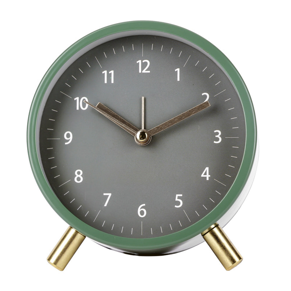 Scandinavian Silent Table Clock | Battery-Operated, Metal Frame & Ideal for Home Decor