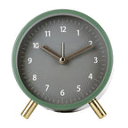 Scandinavian Silent Table Clock | Battery-Operated, Metal Frame & Ideal for Home Decor