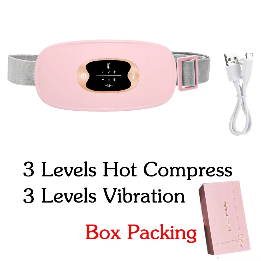 Women's Rechargeable Menstrual Heating Pad | Adjustable Heat & Vibration for Period Relief at Home