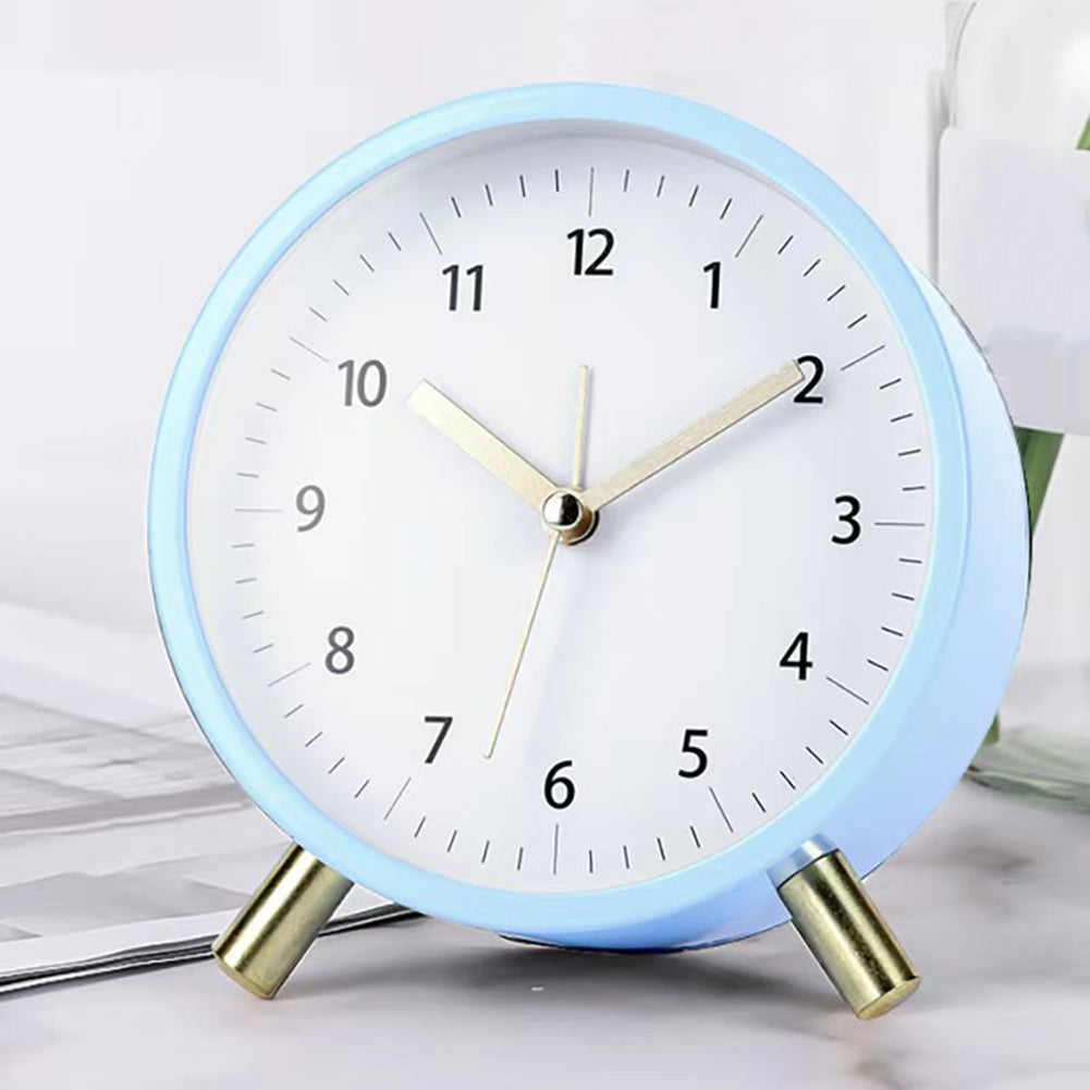 Scandinavian Silent Table Clock | Battery-Operated, Metal Frame & Ideal for Home Decor
