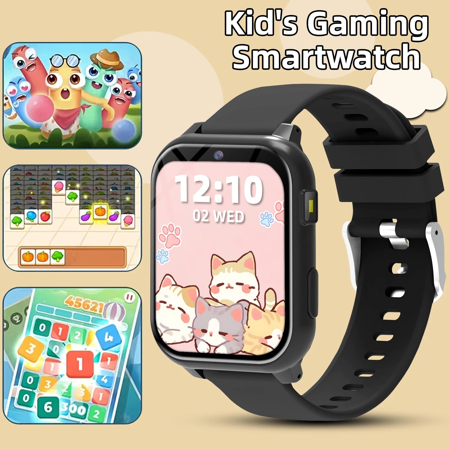Smart Watch for Kids – Alarm, Countdown & Flashlight | 1.83" Touchscreen