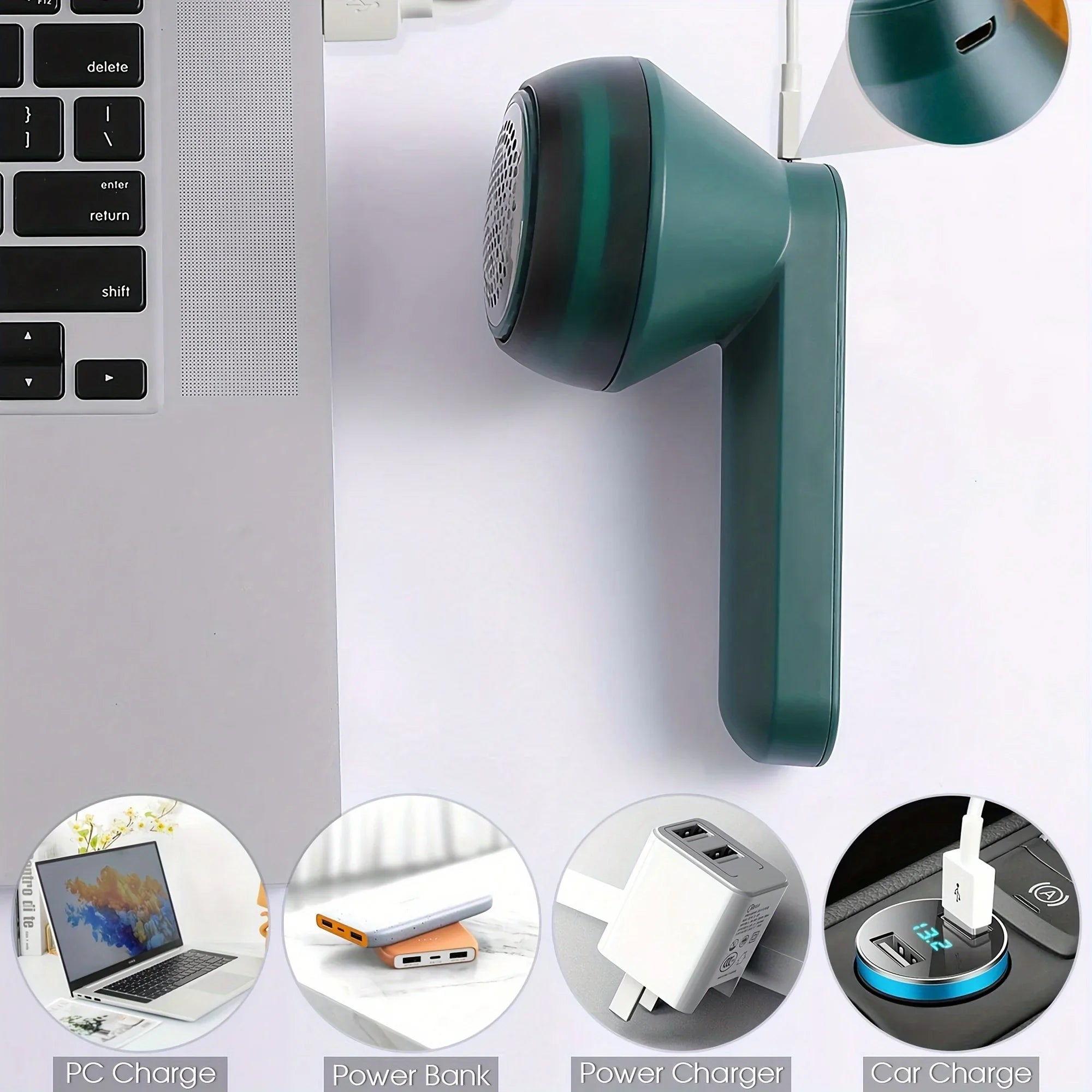 USB Lint Remover | Portable, Rechargeable & Ideal for Clothing and Carpet Care at Home or Travel