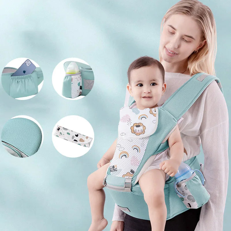 3-in-1 Baby Carrier – Hip Seat Design for Infant to Toddler