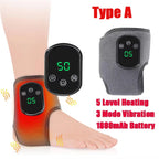 Electric Heating Ankle Massager | 3 Heat Settings, Vibration Modes & Timer for Ankle Pain Relief and Sports Recovery
