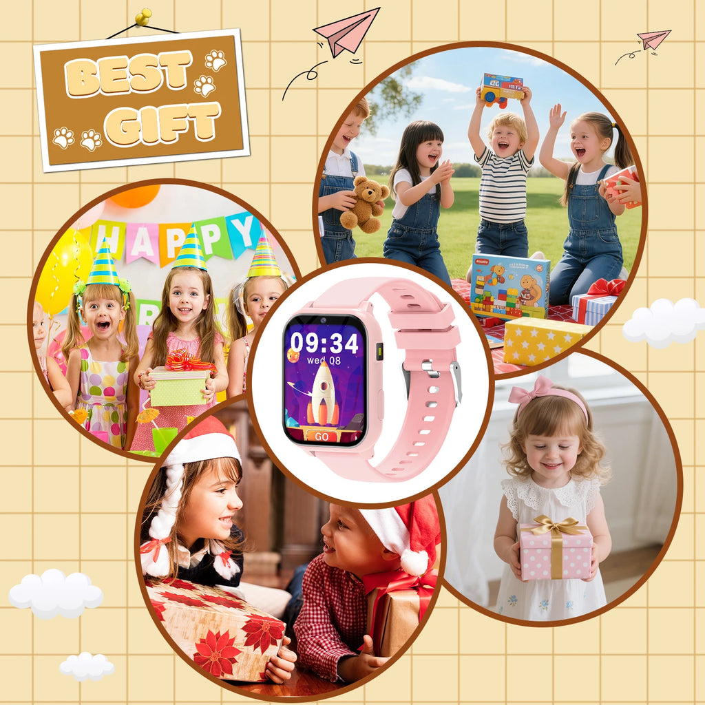 Smart Watch for Kids – Alarm, Countdown & Flashlight | 1.83" Touchscreen
