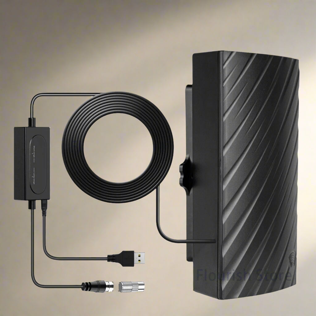 6000 Miles Digital TV Antenna - 39DBI Amplified HDTV for 4K 1080P Indoor/Outdoor Use, Waterproof Design for Strong Signal Reception