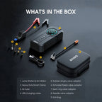 4-in-1 Car Jump Starter with Air Compressor - Emergency Battery Booster, USB Power Bank & LED Light - Essential Car Kit