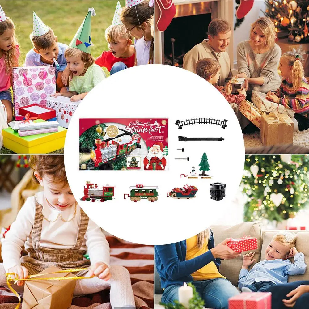Christmas Electric Train Set | Realistic, Easy to Assemble & Safe for Kids, Perfect for Christmas Tree Decoration