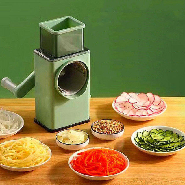 Heavy Duty Manual Vegetable Slicer | Sharp Blades, Suction Base & Versatile for Efficient Food Prep