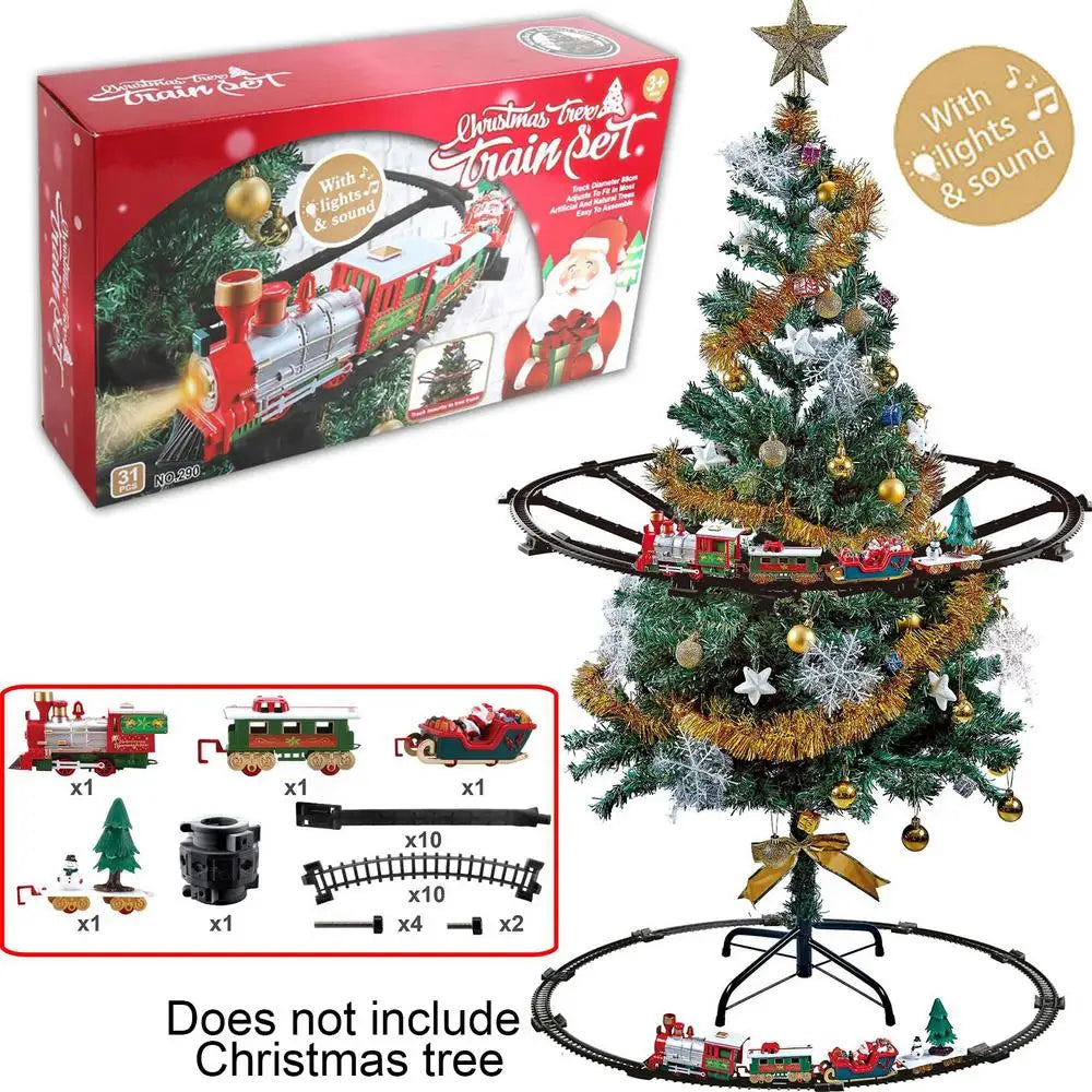 Christmas Electric Train Set | Realistic, Easy to Assemble & Safe for Kids, Perfect for Christmas Tree Decoration