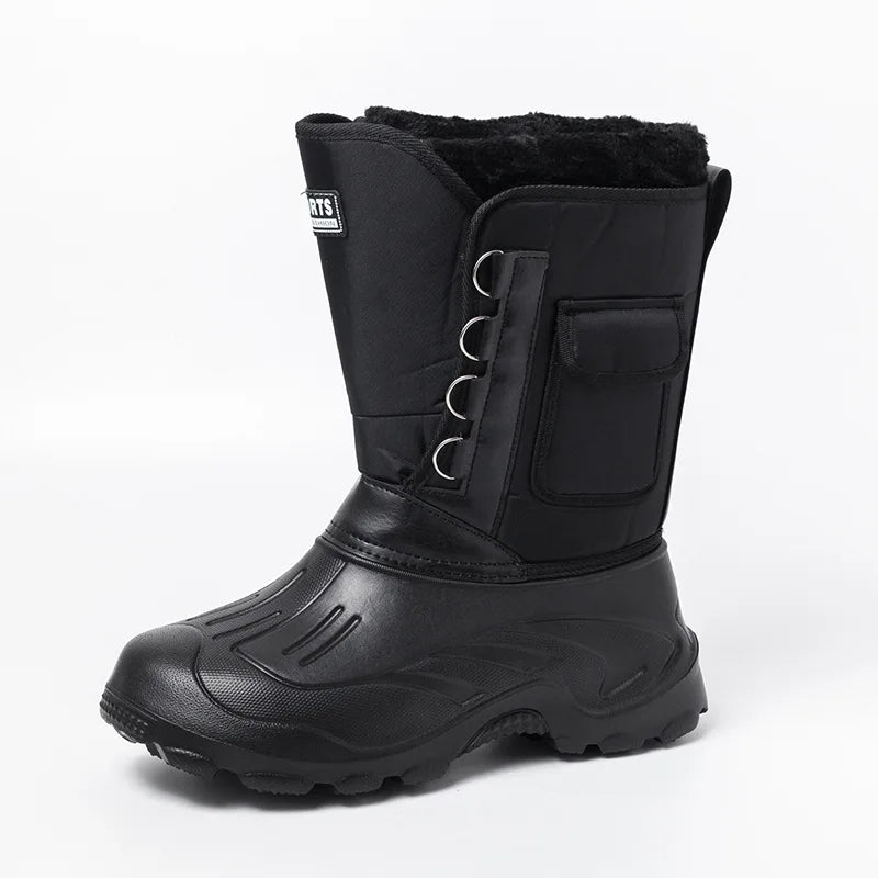 Men's Waterproof Snow Boots | Thickened, Non-Slip & Ideal for Winter Hiking and Fishing