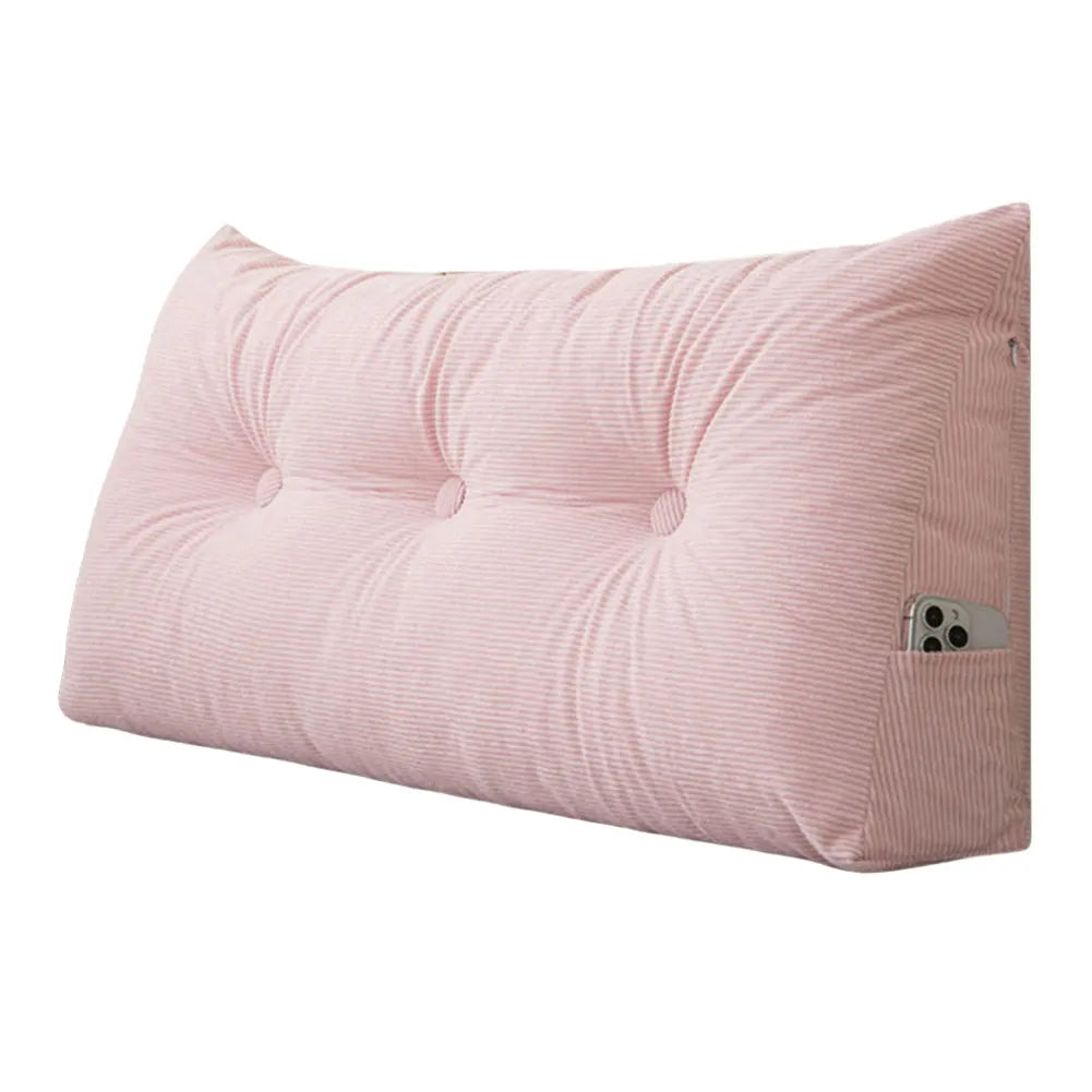 Bed Wedge Pillow – Long Upright Back Support | Corduroy Cover