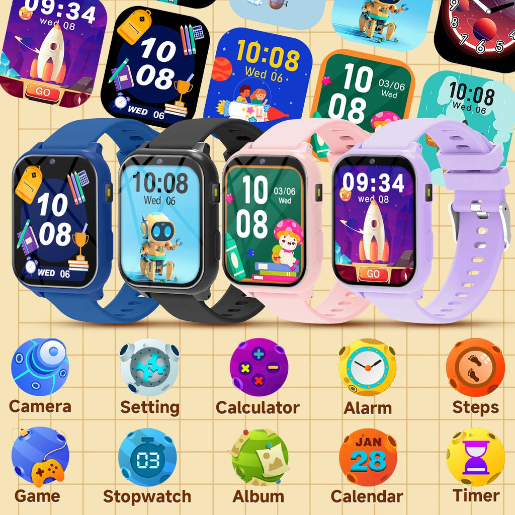 Smart Watch for Kids – Alarm, Countdown & Flashlight | 1.83" Touchscreen