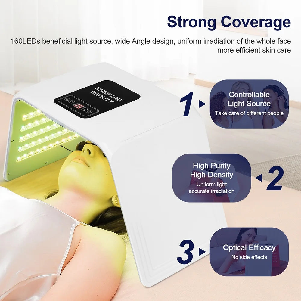 Professional LED Light Therapy Machine – 7 Modes | Foldable Design
