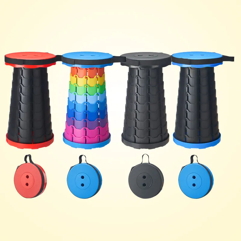 Collapsible Camping Stool - Portable Folding Stool for Outdoor Activities, Hiking, Fishing, and Travel