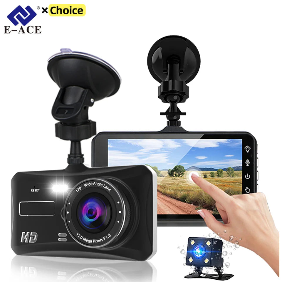 Front and Rear Dash Cam – Loop Recording & Emergency Lock