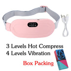 Women's Rechargeable Menstrual Heating Pad | Adjustable Heat & Vibration for Period Relief at Home