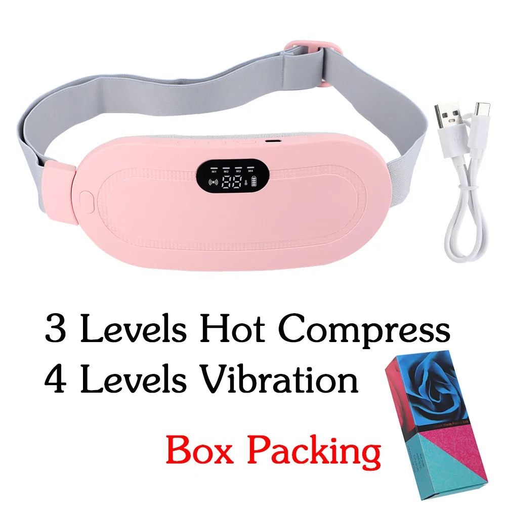 Women's Rechargeable Menstrual Heating Pad | Adjustable Heat & Vibration for Period Relief at Home
