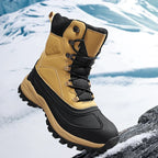 Men's Waterproof High-Top Snow Boots | Thickened Fleece Lining & Non-Slip for Cold Weather Hiking