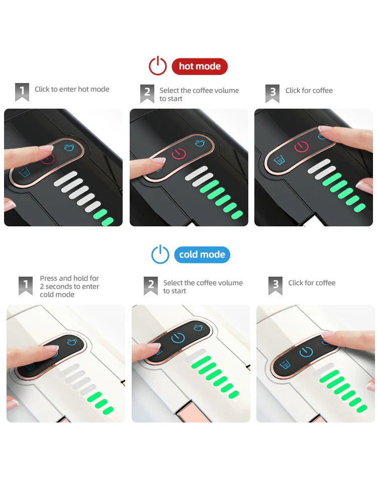 5-in-1 Coffee Machine | 20-Bar Pressure, Milk Frother & Compatible with Nespresso, Dolce Gusto, ESE Pods for Home Brewing