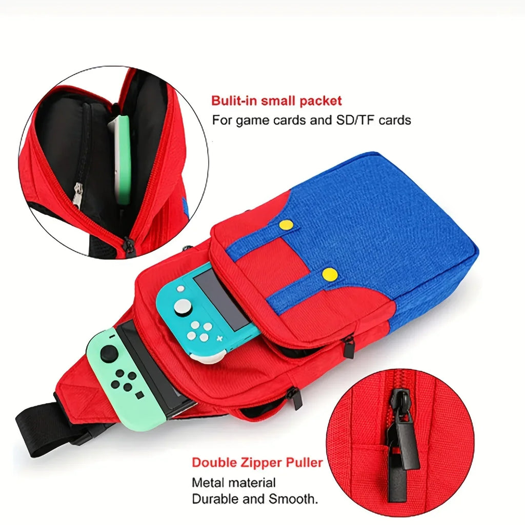 Waterproof Travel Bag for Nintendo Switch | Durable, Adjustable Crossbody Design for Console Accessories & Gaming On-the-Go