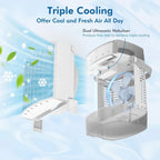 3-in-1 Portable Air Conditioner | Compact, 1000mL Water Tank & Timer for Home, Office & Outdoor Use
