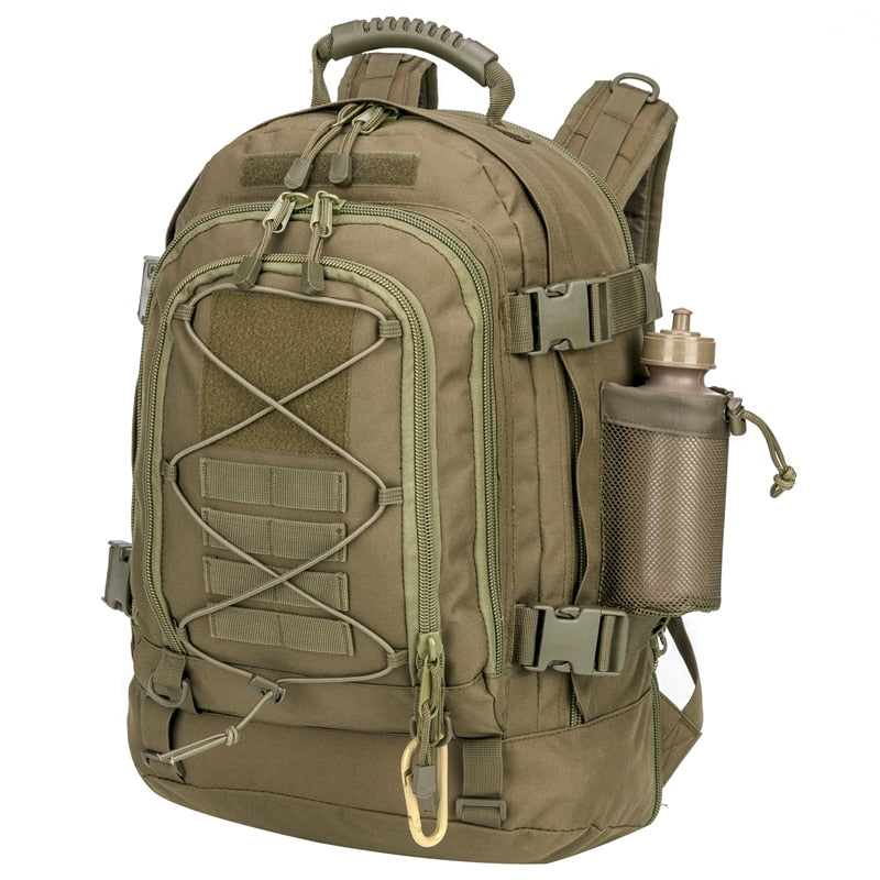 60L Military Tactical Backpack - Expandable Waterproof Rucksack for Camping, Hiking, Travel & Outdoor Adventures