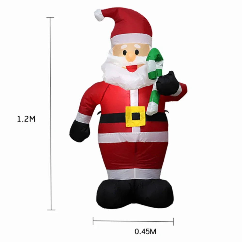 Inflatable Santa Claus Decoration | LED Lights, Durable & Ideal for Christmas Outdoor Parties and Garden Arrangements