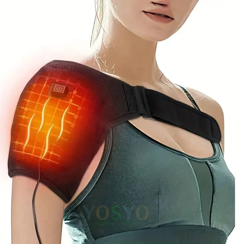Heated Shoulder Support Belt | 3 Temperature Settings, USB Powered & Ideal for Cold and Warm Relaxation