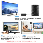 6000 Miles Digital TV Antenna - 39DBI Amplified HDTV for 4K 1080P Indoor/Outdoor Use, Waterproof Design for Strong Signal Reception