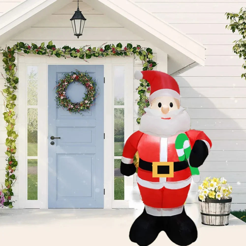 Inflatable Santa Claus Decoration | LED Lights, Durable & Ideal for Christmas Outdoor Parties and Garden Arrangements
