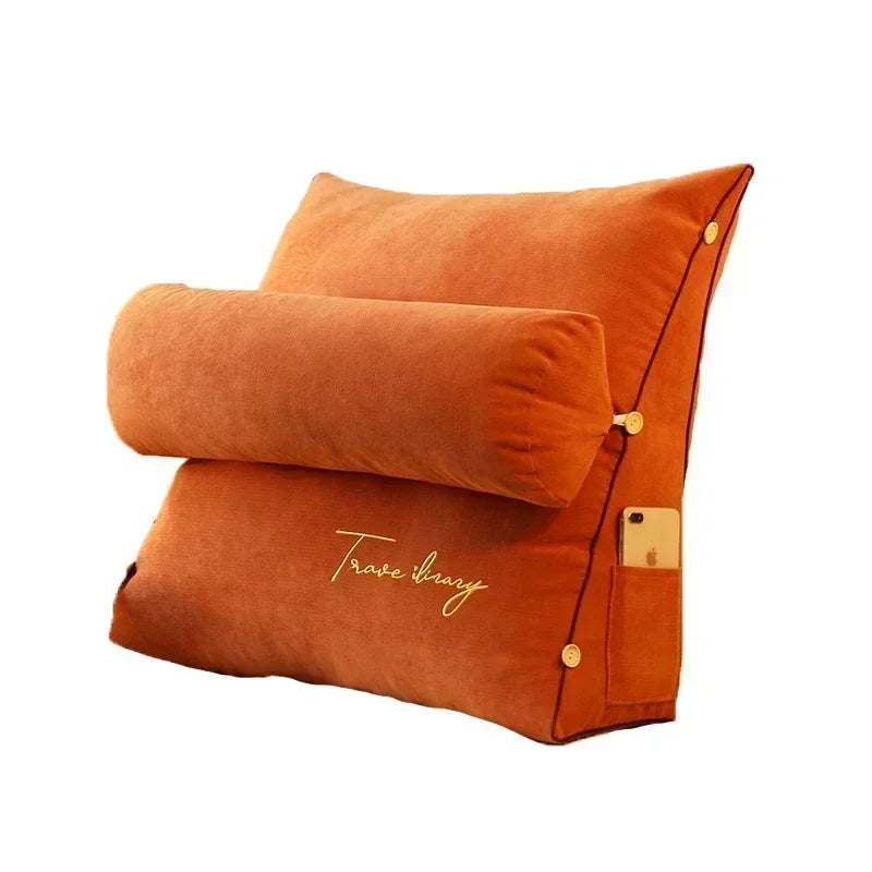 Backrest Pillow for Bed – Support for Reading & TV | Compact Design